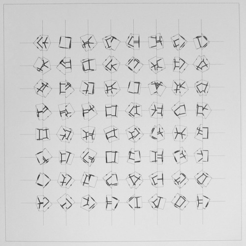 garadinervi: From: Generative drawings part II, Manfred Mohr at Galerie Weiller, Exhibition Cat