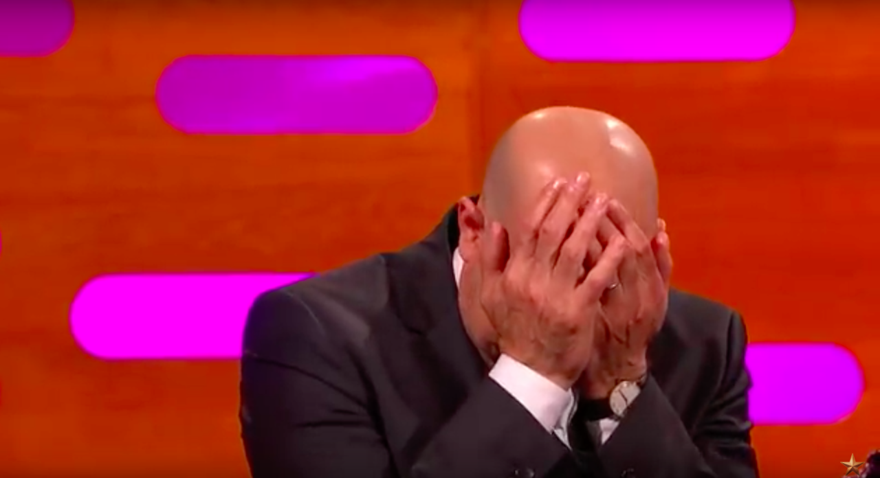 trainthief:here’s some caps of stanley tucci crying with laughter after being asked