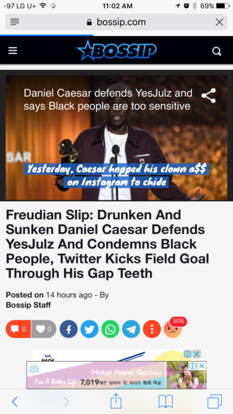 twerkcircus:  twerkcircus:  gregwuzhere:  simoneblackwitch:  nowhites:daniel caesar is exactly what happens to black people who hang around white people too much. all those “you’re not like other niggers. you’re a cool one” comments start going