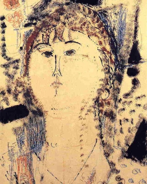 Rosa Porprina via Amedeo Modigliani Size: 44x27 cm Medium: oil on canvas #art_andart #wetpaintwednes