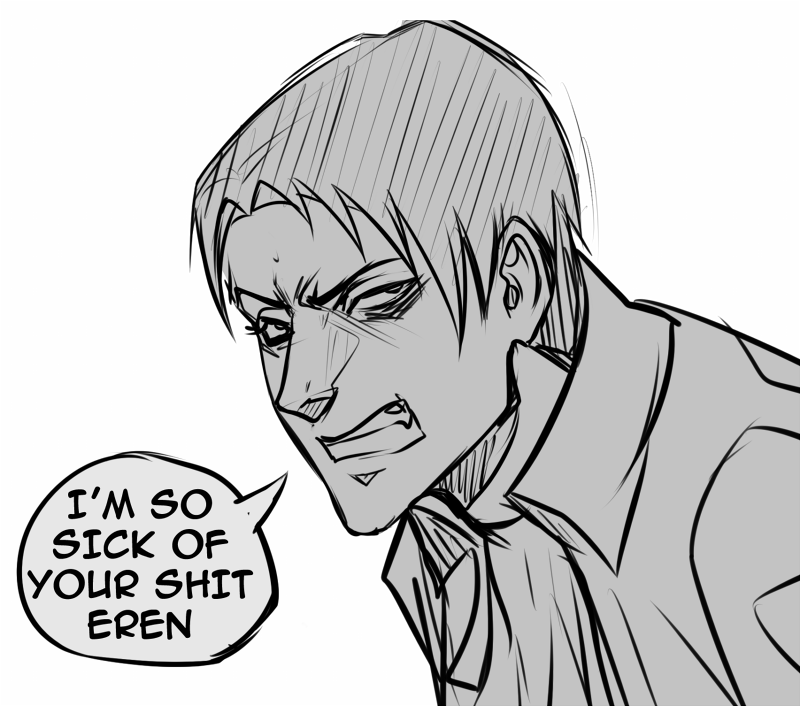 moni158:  Anyone else think Eren looks older than Levi? :/ which is funny because