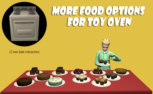 itsdiamondeyesuniverse: More Food Options For Toy OvenMade those 3t2 foods by Delonariel into functi