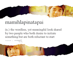 word-stuck:  Mamihlapinatapai, derived from