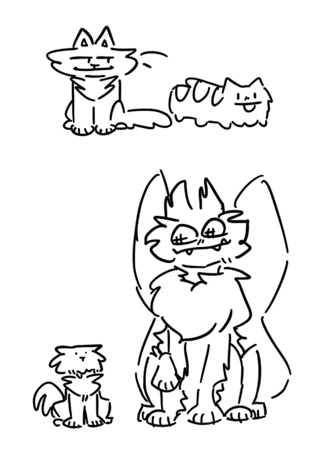 day 124 ! #cant function pls accept these for today #scribbles#daily cats#fandom cats #4+ meow meows