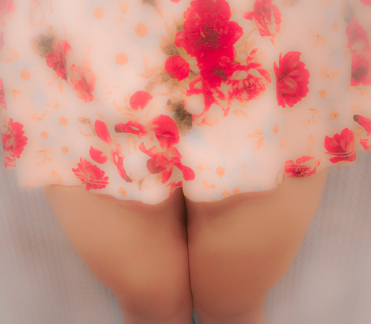 otherclicks:Summer time calls for a summer dress. Of course, no panties.