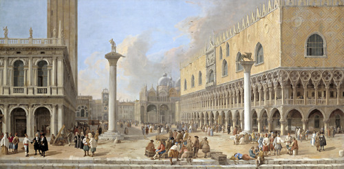 laclygrantham:The Piazzetta at Venice by Luca Carlevarijs (Italian,1663–1730)