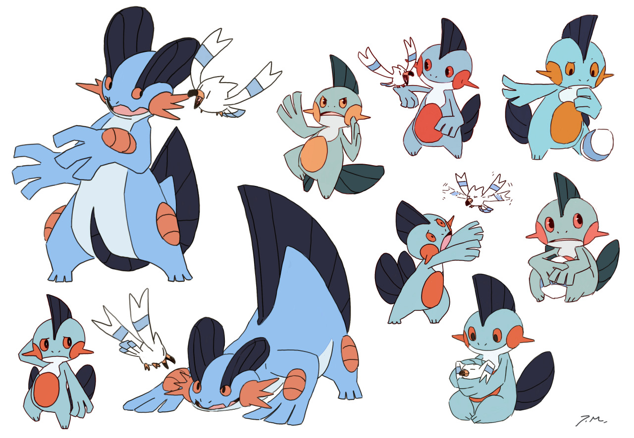 bluekomadori:  Pokemon doodles! I finally got out from some terrible artblock, I