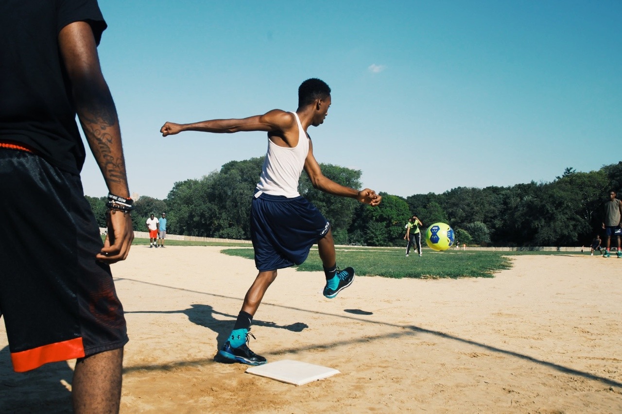 Photographed some kickball in Brooklyn yesterday