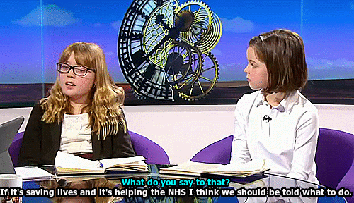 chubphlosion:  biscuitsarenice:  She Came PreparedThe Daily Politics presenter was chatting to Charlotte and Henrietta about banning unhealthy food in schools.  She came for him   I was just like “yes this is amazing you go girls” then i saw it was