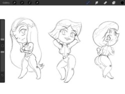 cardinalcrowbar:WIP Proof I’m not dead, and have gotten back to work. …people still like Totally Spies, right? cuties~ ;3