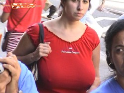 funbaggery:  Yes ma'am we’re photographing your enormous jugs and protruding nipples, duh.