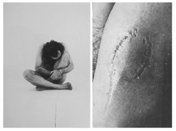 s-o-r-i-s-a:  performativerelics:Vito Acconci - Trademarks (1970)   Vito Acconci was one of the first to experiment with performance art, in which the artist’s own body was treated like clay—a material to be manipulated, altered, posed, punished,