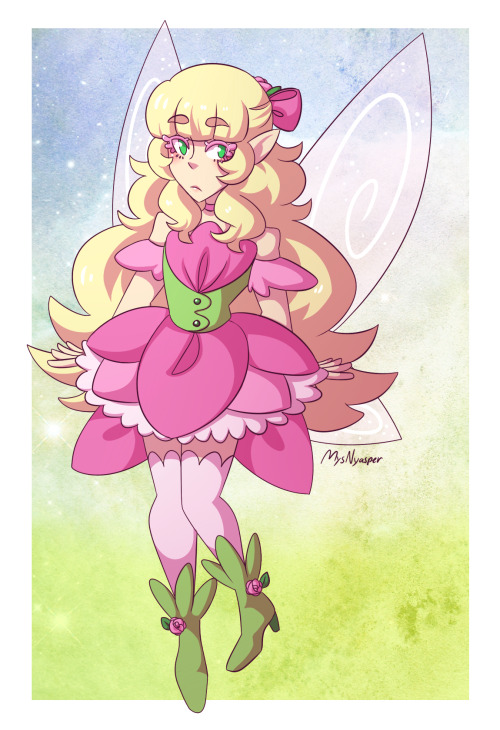 my fairy oc persephone! she likes tea parties, frogs, and playing in the mud!