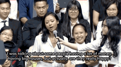 profeminist:  refinery29:   President Obama just perfectly captured what it’s like to love hip hop without ignoring its problems The woman he’s speaking to is a Vietnamese rapper named Suboi, who rapped to the President about financial inequality.