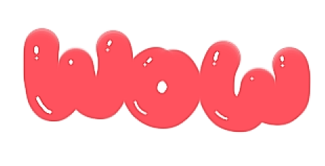 Fun shiny bubble letters