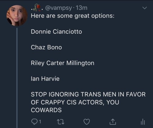 fuzzy-honeybee:I’m feeling very fucking fired up tonight because yet again trans people are gonna be