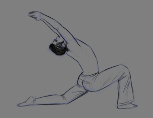 shadowblinder:friend of mine headcanoned that Kaidan took up yoga after brain camp so I had to do a 