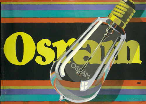 Lucian Bernhard (Emil Kahn), advertising poster for Osram light bulbs, 1919. Berlin. Source