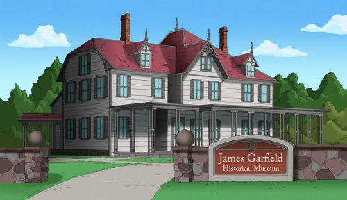 James Garfield Historial Museum, in American Dad!, Garfield and Friends, S13E19, 2016 (feat. Seth Ma