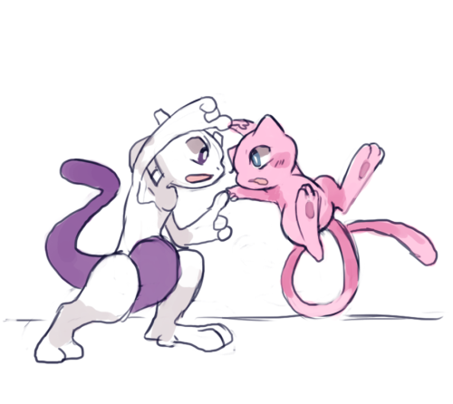 yellowfur:  SUPER MEWTO FUSION MEWTWO AND MEW i needed to draw this  YES YES YES YES YES