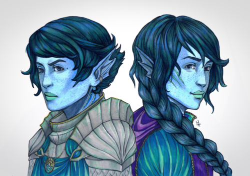 Tallin and Elyon - my twin sisters from another campaign :)