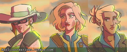 Been playing lots of Fallout so wanted to draw them all together~From left to right there is The Cou