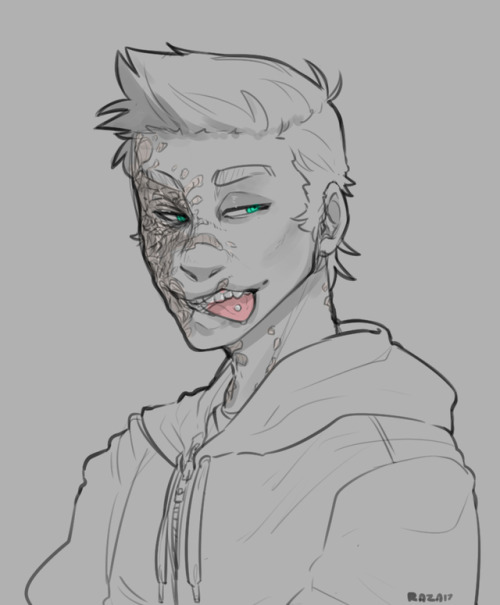 razafrazartsu: This is Elliot, hes a bad boy and oh god damn is he fun to draw.