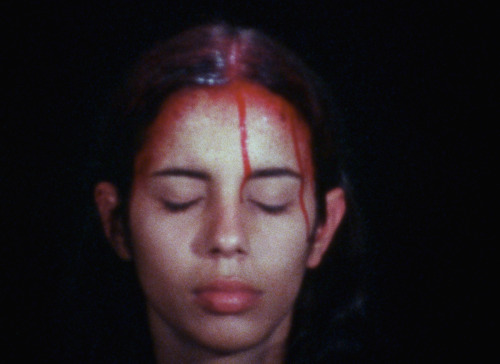 nobrashfestivity:  Ana Mendieta, Sweating Blood, 1973Super 8 Film. © The Estate of Ana Mendieta Collection, LLC.,Courtesy Galerie Lelong &amp; Co.  