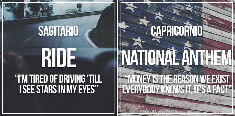 sassyastros:  Los signos como: Canciones de Born to Die: The Paraside Edition  —