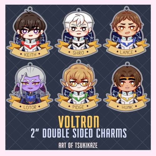 tsukikaze: tsukikaze: Pre-Orders Now Open!My #Voltron 2-inch Double Sided Acrylic Charms and Button 