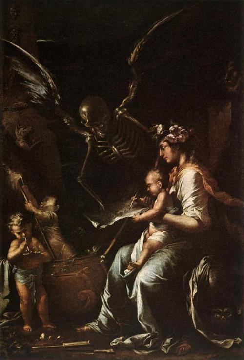 ex0skeletal: Works by Salvator Rosa 1. Scene Of Witchcraft (detail)2. The Temptation of St. Anthony3