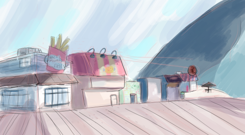 triinketfox:  Day 5: The Beach City boardwalk!  ( I couldn’t finish it.. but here’s as far as I got..) 