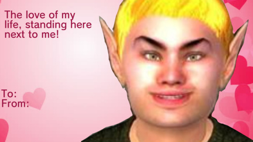 monochromatic–stains:hey check out these oblivion valentine’s day cards i made, i might 