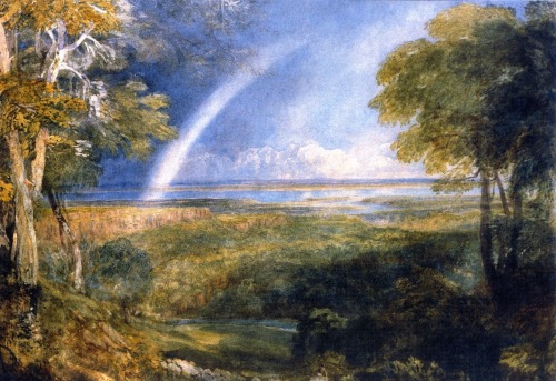 Junction of the Severn and the Wye with a Rainbow, 1829, David Cox