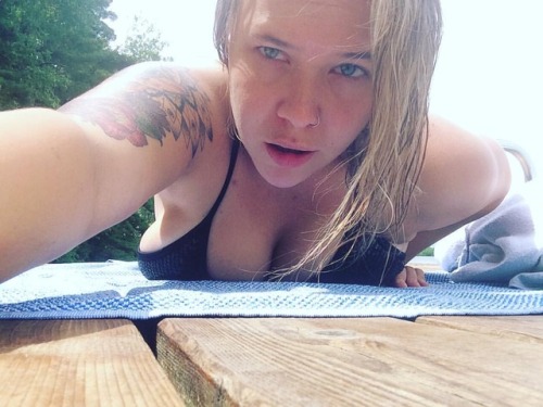 #lesbians on a #dock #Wisconsin #wild #wild women. #lgbtqia #lgbtplus #hickswithtattoos #cabin #cabi