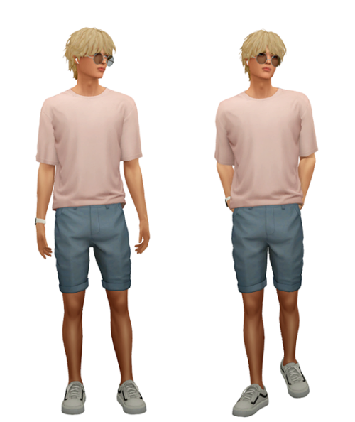 TS4 Menswear Lookbook Skin 1, 2 / Hair / Eyebrows / Eyes / Nosemask / LipsClothing - TopLoose Fit T-