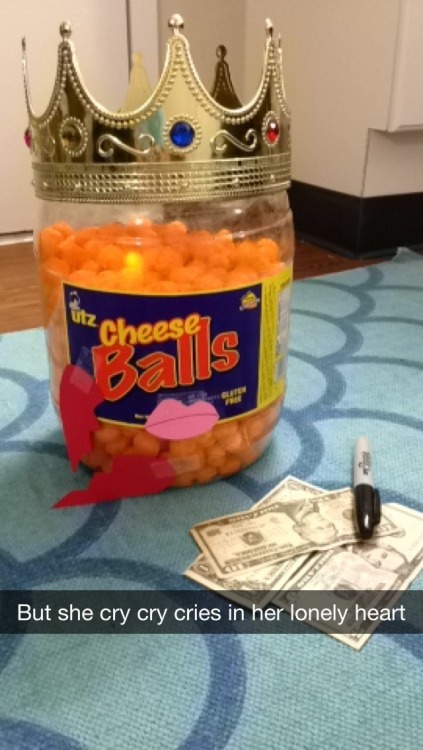 wonderland-perspective: My sister keeps sending me snapchat of her cheese balls….