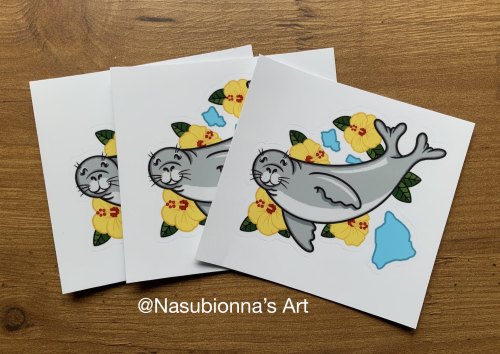 nasubionna:Kiss-cut vinyl stickers of six of my state animals &amp; flowers are now available in my 