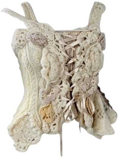 zegalba:Tao for Comme des Garçons: Wool Laced Knit Victorian Corsets (2006)