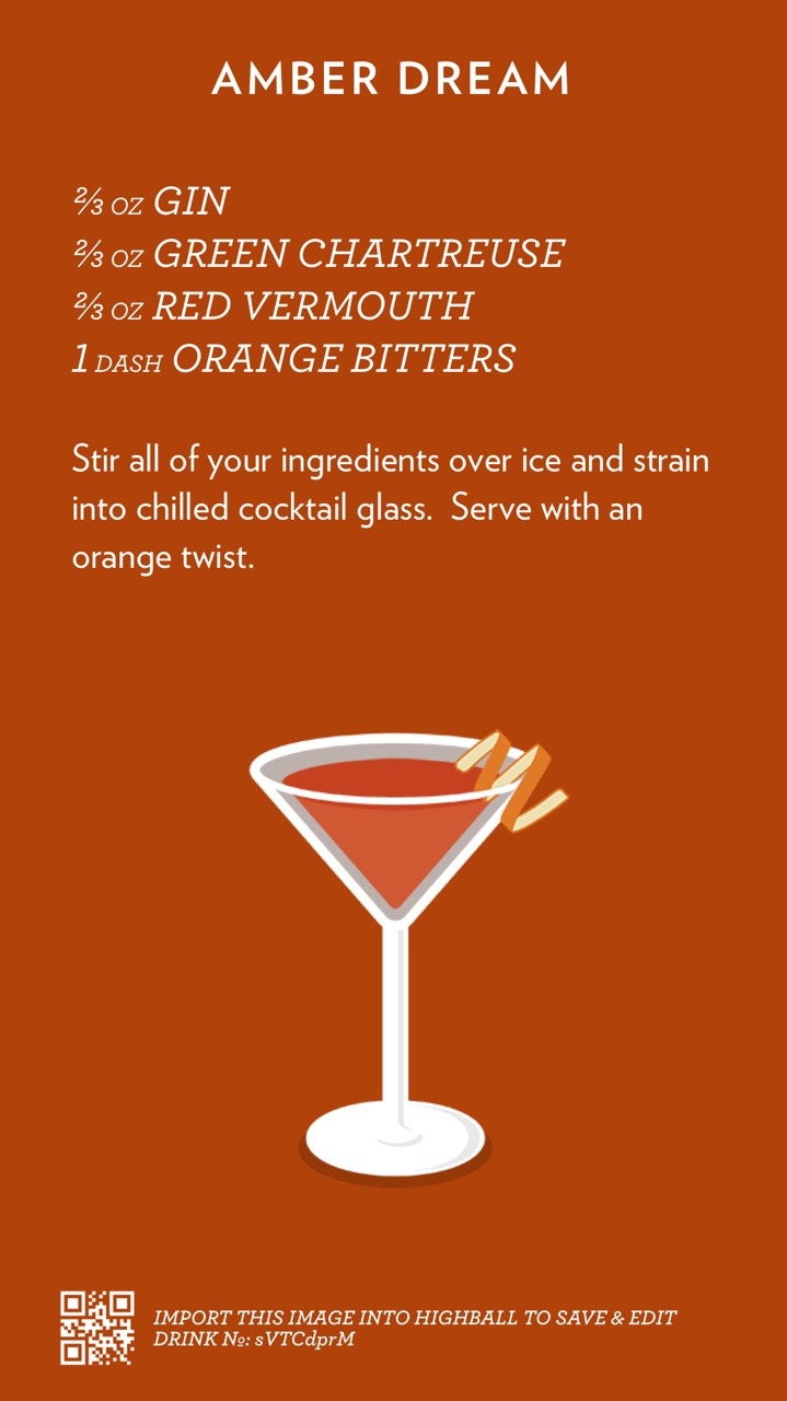 Cocktail Flash Cards — Amber Dream, check out more cocktails at...