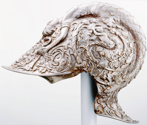 alliekiley:  This masterpiece of Renaissance metalwork is signed on the browplate