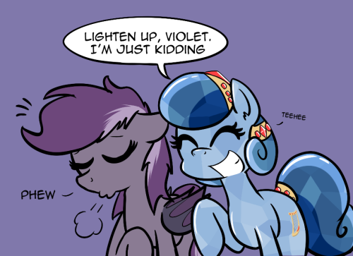 askheartandviolet:  [Heart Song]: I love Violet, just not in that way~ [Violet Rose]: Heart Song, do not do that, you nearly gave me a heart attack…   >W<!