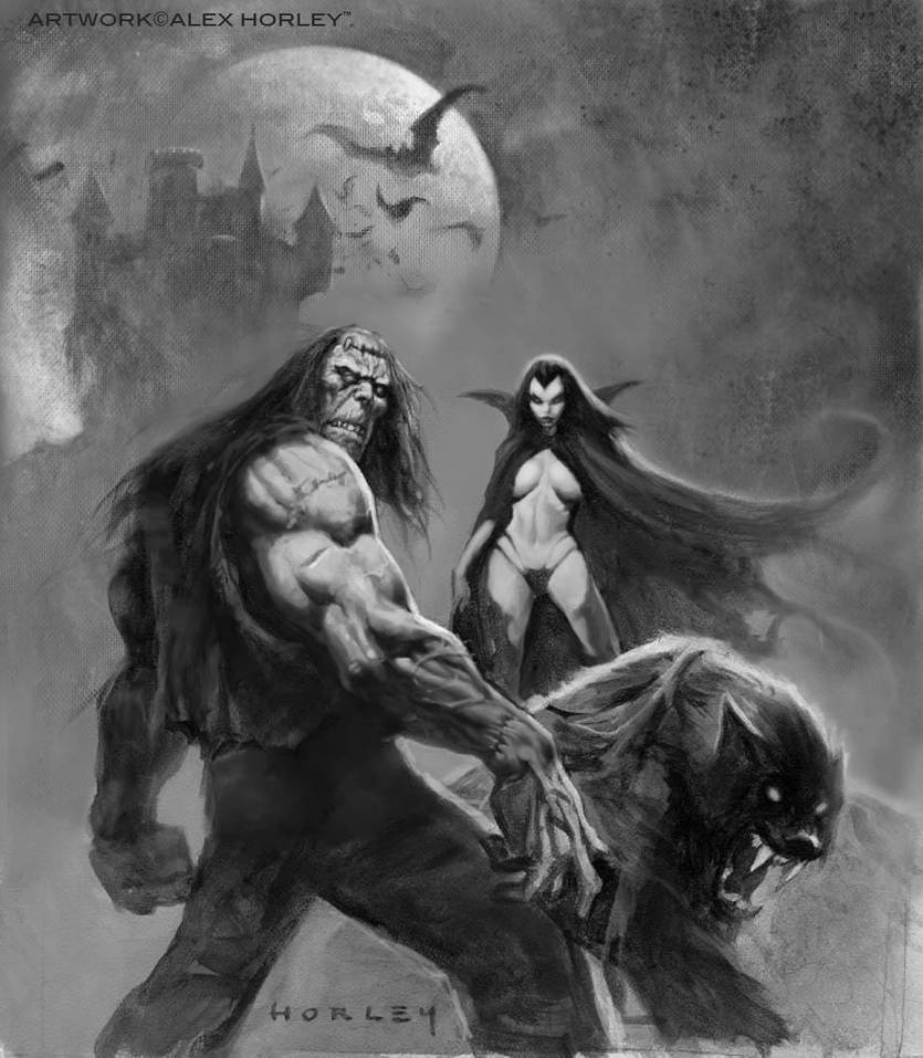 naughtyhalloweenart:Creatures of the Night by Alex Horley
