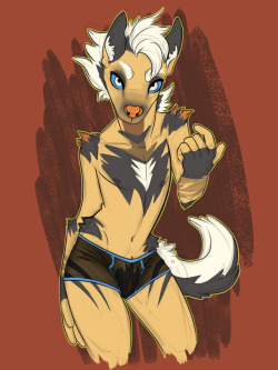 daggersnaps: Frankie in #12 for that undies meme! Requested on twitter! Furaffinity Link 