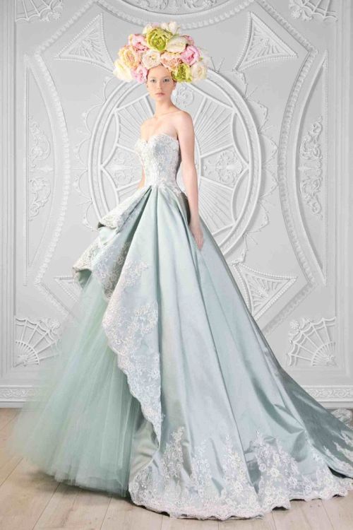 Rami Kadi 2015Lovely - blue wedding dress -