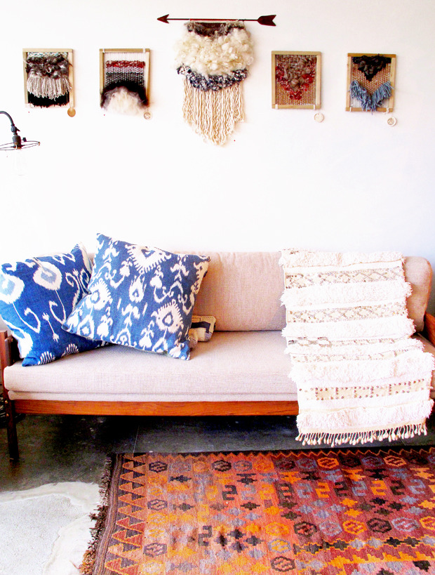 all-roads:  ALL ROADS weavings and ikat pillows, at Platform featured on the Justina