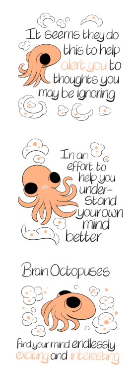 The little brain Octopus ~Patrons can adopt one and get a handlettered digital certificate for thems