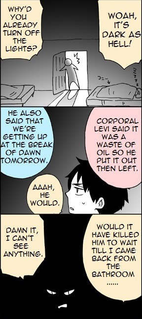 isolilili:  【51話】オレら104期！【リヴァエレ前提】 by suisai [Ch 51]  We’re the 104th Class! [RivaEre are already a couple] This artist is so funny omg. There are 2 puns that don’t translate well so putting them here: When Jean