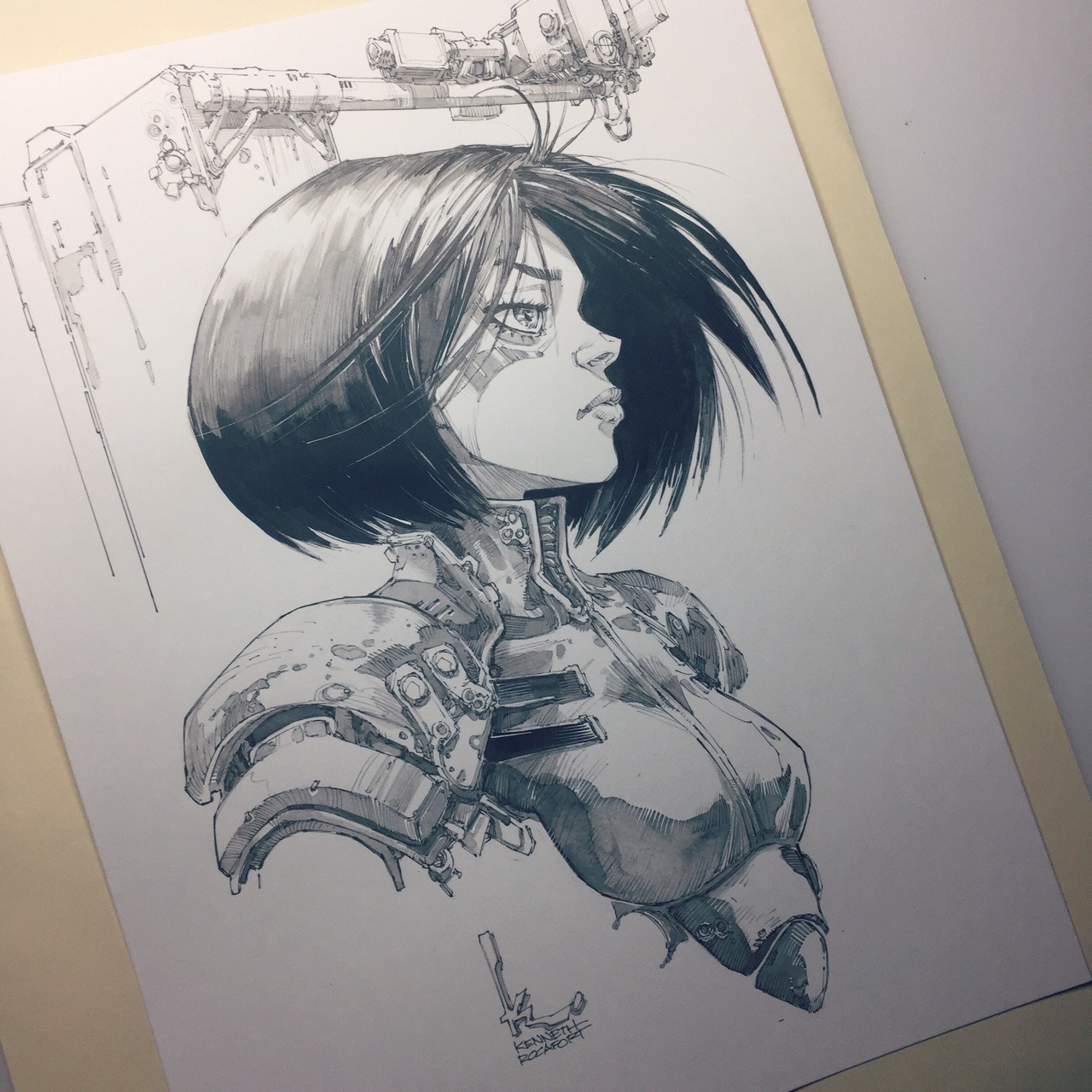 Buy Alita Battle Angel Drawing A4A3 Giclee Print Artology Online in India   Etsy