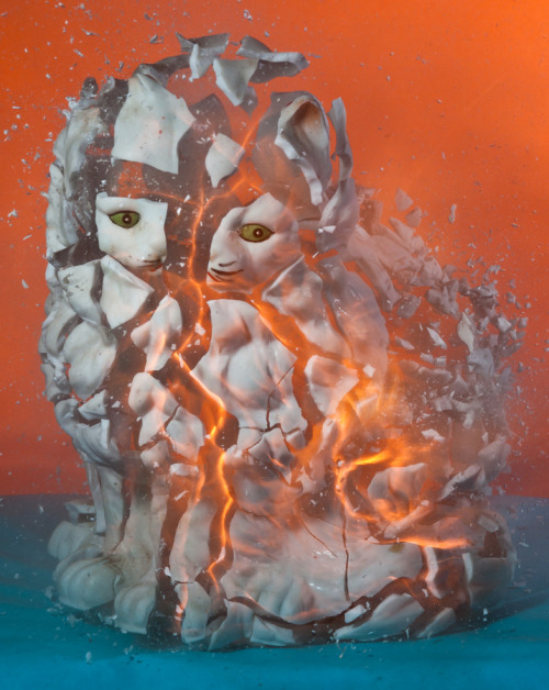 crossconnectmag:This is Alan Sailer. He photographs stuff blowing up. His explosions have beautifully transformed toys, figurines and other household items into colorful fragmented sculptures. Follow him on Flickr to see more. — Posted by Augustation.